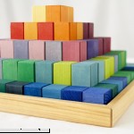 Grimm's Large Stepped Pyramid of Wooden Building Blocks 100 Piece Learning Set 4x4 Size  B001B0A19S